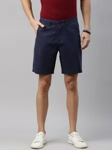 Breakbounce Men Navy Blue Mid rise Shorts above knee length