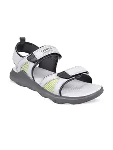 Campus Men Grey Solid Sports Sandals