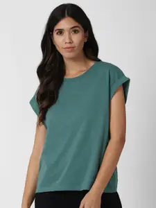 FOREVER 21 Blue Extended Sleeves Top