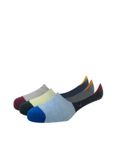 Allen Solly Men Pack Of 3 Blue & Green Colourblocked Shoe Liners