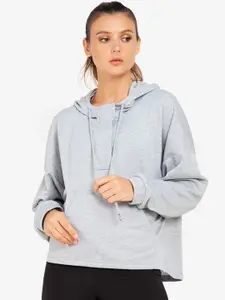 ZALORA ACTIVE Grey Oversized Hooded Sweatshirt
