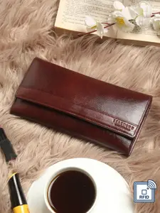 Teakwood Leathers Women Maroon Leather Wallet