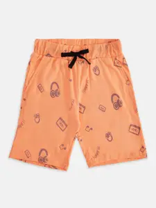 Pantaloons Junior Boys Coral Conversational Printed Shorts