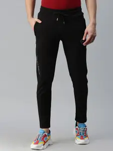 SHOWOFF Men Black Solid Slim-Fit Track Pants