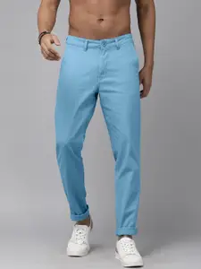 The Roadster Lifestyle Co Men Blue Slim Fit Chinos