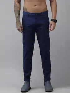 Roadster Men Navy Blue Slim Tapered Fit Chinos