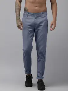 Roadster Men Grey Slim Tapered Fit Chinos