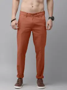 Roadster Men Brown Tapered Fit Trousers