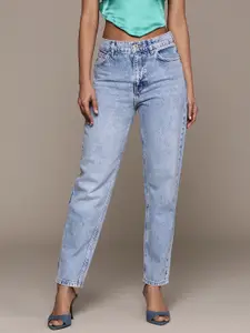 MANGO Women High-Rise Mom Fit Jeans