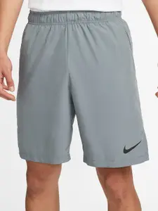 Nike Men Grey Dri-Fit Standard Fit Training Shorts