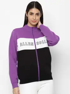 Allen Solly Woman Women Black Colourblocked Sweatshirt