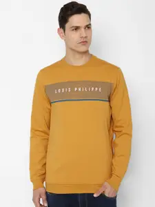 Louis Philippe Sport Men Yellow Printed Sweatshirt