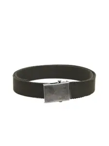 Calvadoss Boys Olive Green Woven Design Cotton Canvas Belt