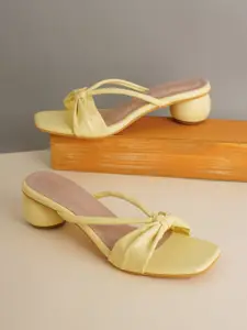 SCENTRA Women Yellow Block Heels