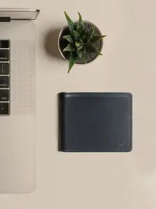 Hidesign Men Blue Solid Two Fold Wallet