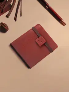 Hidesign Men Maroon Leather Two Fold Wallet