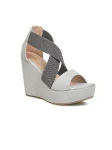 VALIOSAA Grey Wedge Heels