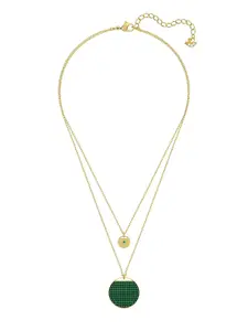 SWAROVSKI Green & Gold-Toned Gold-Plated Necklace