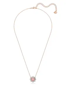 SWAROVSKI Pink & Gold-Toned Crystal Studded Necklace