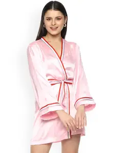 NOCHEE VIDA Women Pink Solid Robe