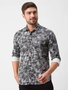 Globus Men Grey Standard Printed Casual Shirt