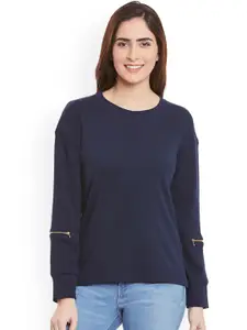 Miss Chase Navy Pure Cotton Top