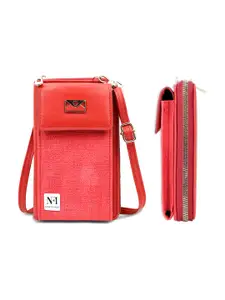 NFI essentials Women Red PU Zip Around Wallet