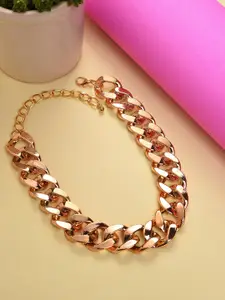 SOHI Gold-Plated Link Necklace