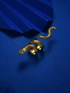 SOHI Gold-Plated Snake Design Ring
