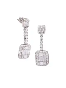 ANAYRA White Circular Studs Earrings