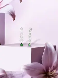 ANAYRA White Circular Ear Cuff Earrings