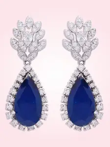 ANAYRA White Circular Studs Earrings