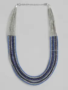 RICHEERA Blue Silver-Plated Necklace