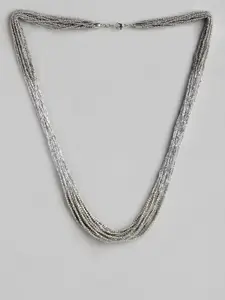 RICHEERA Silver-Toned Layered Necklace