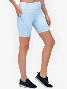 ZALORA ACTIVE Women Blue Regular Fit High-Rise Sports Shorts