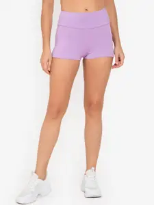 ZALORA ACTIVE Women Purple High-Rise Sports Shorts