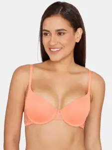 Zivame Peach-Coloured Underwired Lightly Padded T-Shirt Bra  ZI1101COREPORNG