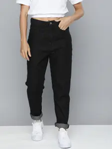 Flying Machine Women Black Straight Fit High-Rise Clean Look Jeans