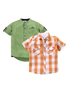 TONYBOY Boys Pack of 2 Premium Fit Cotton Casual Shirt