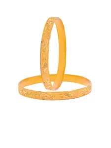 Shining Jewel - By Shivansh Set of 4 Gold-Plated Bangles