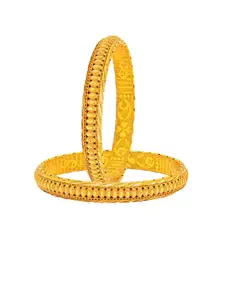 Shining Jewel - By Shivansh Woman Set of 2 Gold-Plated Traditional Bangles