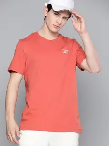 Reebok Men Coral Red Classic Solid Training T-shirt