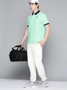 Reebok Men Sea Green FND COT Polo Training T-shirt