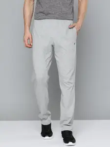 Reebok Men Grey Melange TE Vec Pure Cotton Solid Training Track Pants