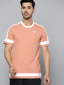 Reebok Classic Men Peach-Coloured WCE Pure Cotton Solid T-shirt