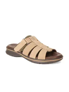 Hush Puppies Men Brown Leather Comfort Sandals