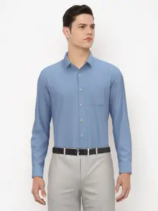 Peter England Men Blue Regular Fit Formal Shirt