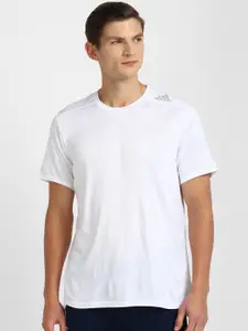 ADIDAS Men White Raw Edge Running Sustainable T-shirt