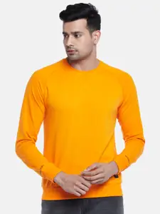 People Men Orange Sweatshirt