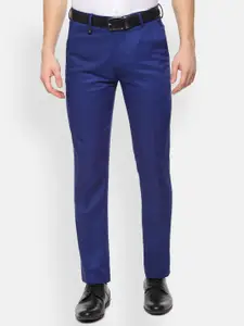 V Dot Men Blue Skinny Fit Trousers